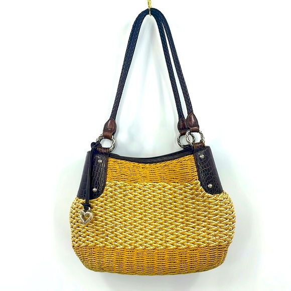 Brighton Bags Brighton Delfina Straw Leather Shoulder Bag Poshmark